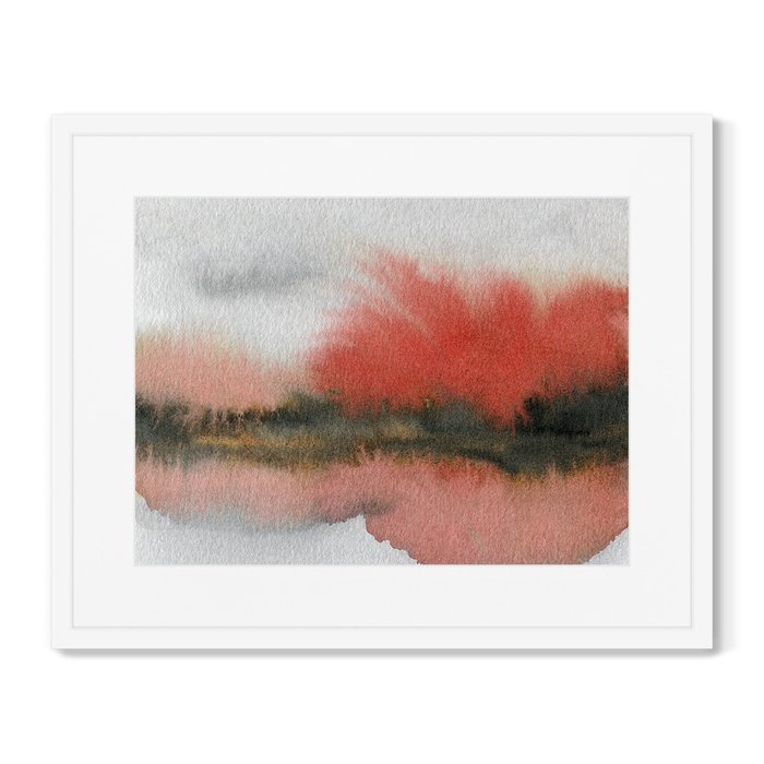 Репродукция картины в раме Autumn colors in the reflection of the lake - купить Картины по цене 8199.0