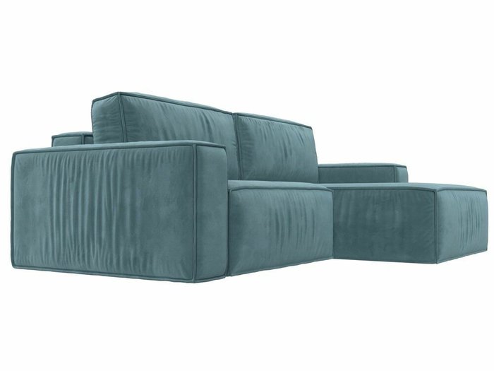 Угловой диван-кровать Прага классик бирюзового цвета правый угол - лучшие Угловые диваны в INMYROOM