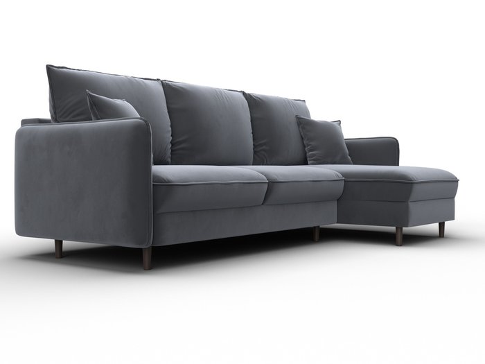 Угловой диван-кровать Лига-064 серого цвета - лучшие Угловые диваны в INMYROOM Угловой диван-кровать Лига-064 серого цвета - лучшие Угловые диваны в INMYROOM