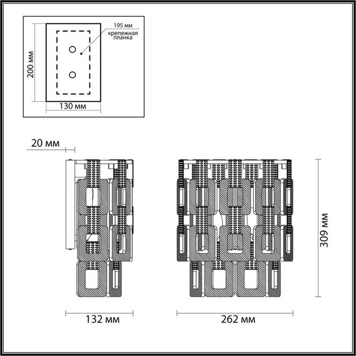 Настенный светильник Odeon Light Buckle 4989/2W - купить Бра и настенные светильники по цене 7530.0