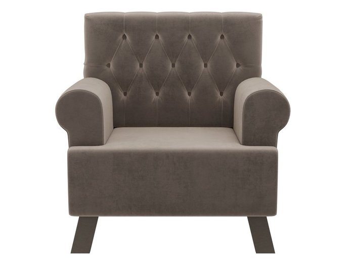 Кресло Хилтон коричневого цвета - купить Интерьерные кресла по цене 23990.0