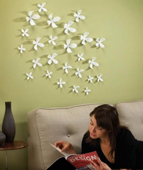 Декор для стен Umbra wallflower 25 элементов белый - лучшие Декор стен в INMYROOM