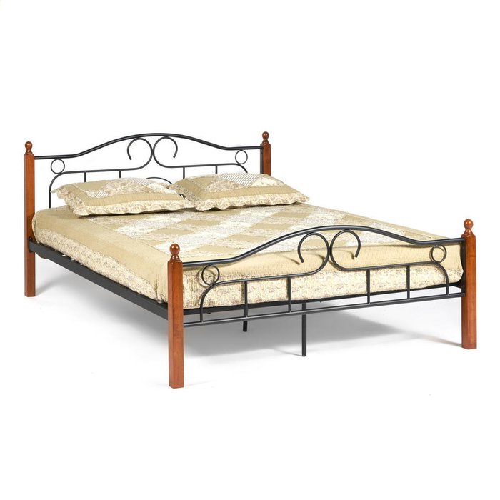 Кровать Wood slat base 180х200 на деревянных ножках