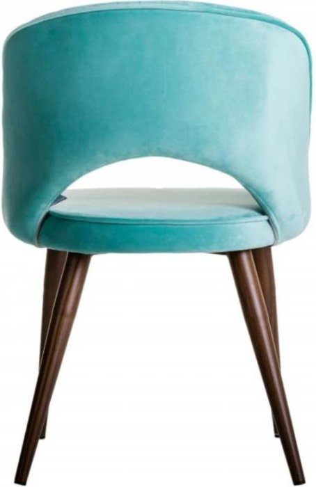 Стул Lars мятного цвета с коричневыми ножками - лучшие Обеденные стулья в INMYROOM