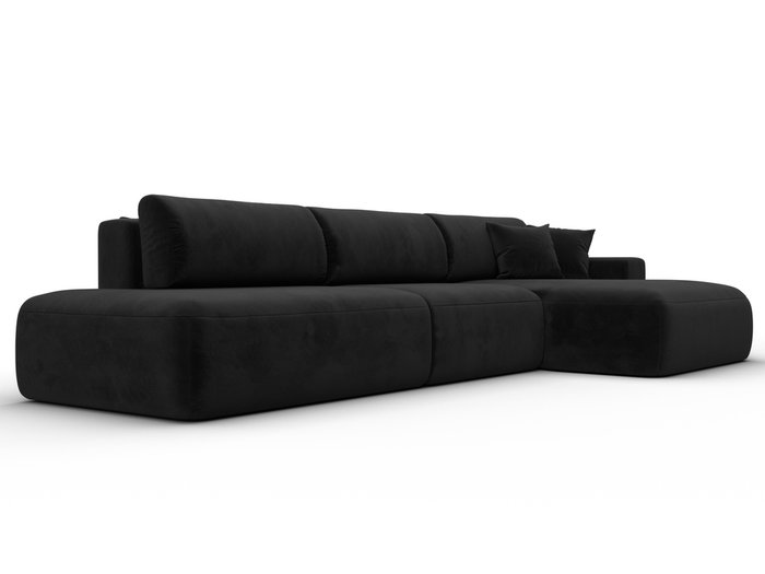 Угловой диван-кровать Лига 036 Модерн Лонг черного цвета правый угол - лучшие Угловые диваны в INMYROOM Угловой диван-кровать Лига 036 Модерн Лонг черного цвета правый угол - лучшие Угловые диваны в INMYROOM