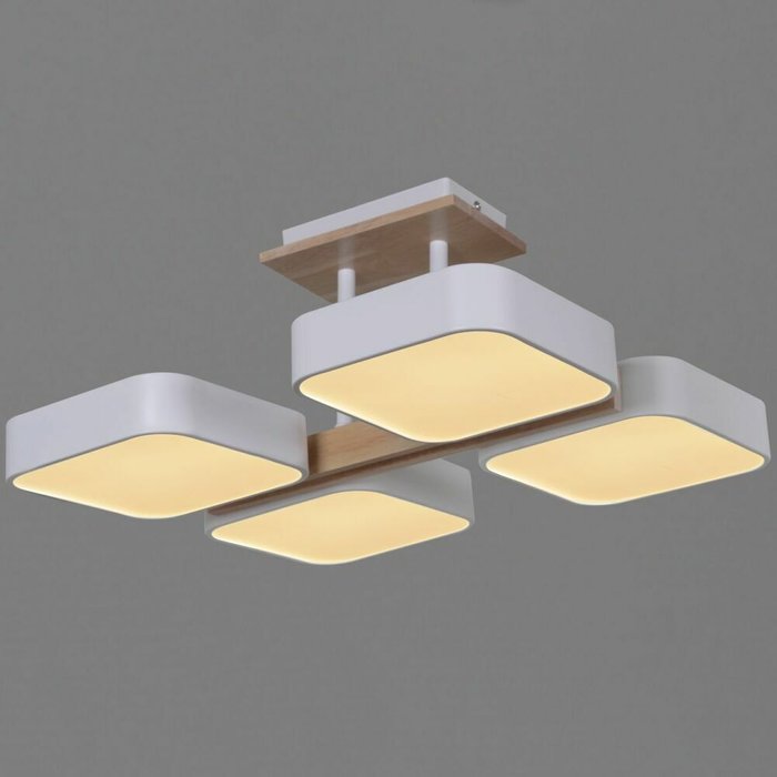 Потолочная люстра 03359-0.3-04 WH+WOOD (акрил, цвет белый) - лучшие Потолочные люстры в INMYROOM Потолочная люстра 03359-0.3-04 WH+WOOD (акрил, цвет белый) - лучшие Потолочные люстры в INMYROOM