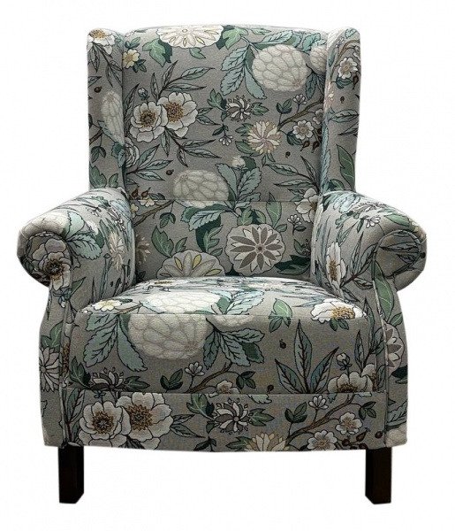 Кресло Цветущий шиповник серого цвета - купить Интерьерные кресла по цене 41600.0