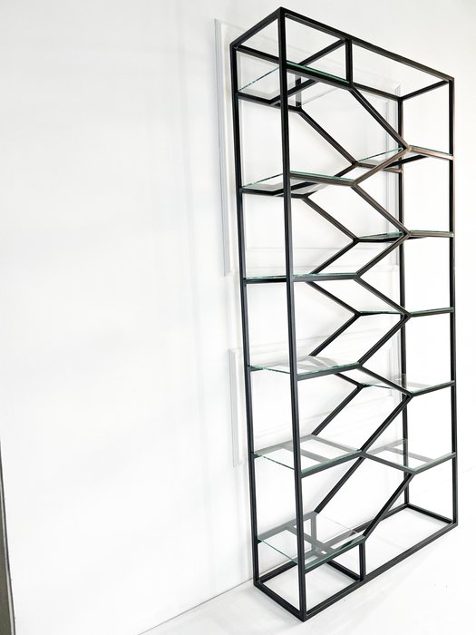 Стеллаж "Aurora" черный с зеркалом (2000х900х300) - купить Стеллажи по цене 44200 Стеллаж "Aurora" черный с зеркалом (2000х900х300) - купить Стеллажи по цене 44200