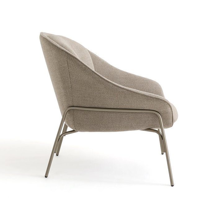 Кресло из плетеной ткани меланж Lauren бежевого цвета - лучшие Интерьерные кресла в INMYROOM