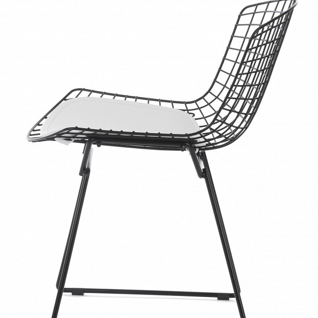 Стул Bertoia Side с сидением из кожи  - купить Обеденные стулья по цене 17098.0