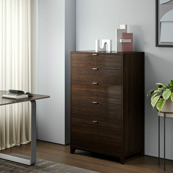 Высокий комод Case CS024 коричневого цвета - лучшие Комоды в INMYROOM Высокий комод Case CS024 коричневого цвета - лучшие Комоды в INMYROOM