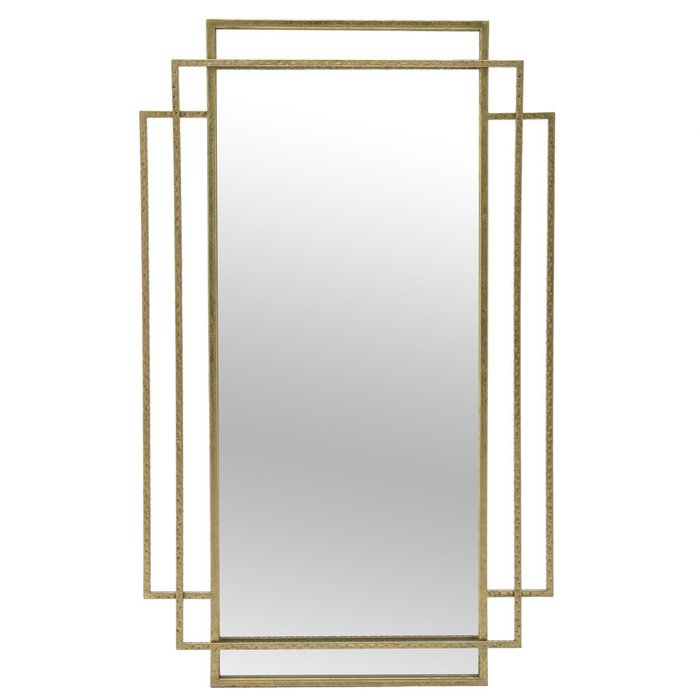 Зеркало настенное в металлической раме золотого цвета
