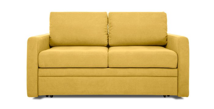 Прямой диван-кровать Бруно желтого цвета 