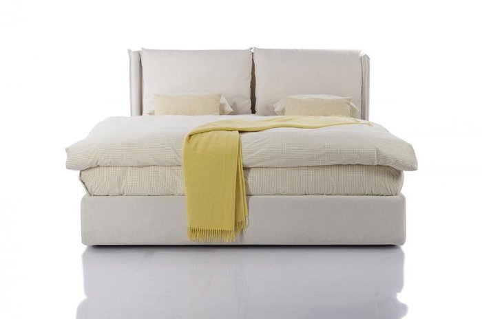 Кровать Avenue 160х200 с подъемным механизмом и ортопедической решеткой белого цвета   - купить Кровати для спальни по цене 140010.0