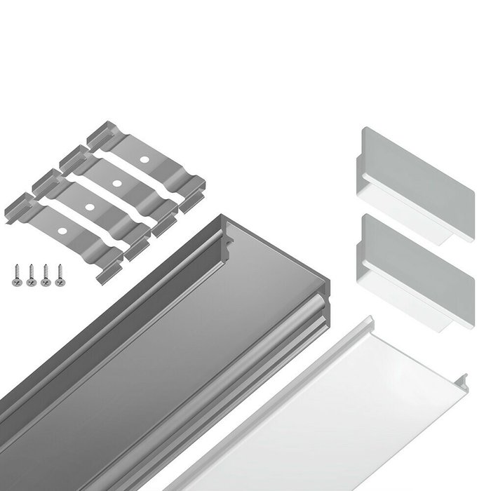 Профиль для светодиодной ленты Ambrella Alum Profile GP2001AL - лучшие Светодиодная лента в INMYROOM Профиль для светодиодной ленты Ambrella Alum Profile GP2001AL - лучшие Светодиодная лента в INMYROOM