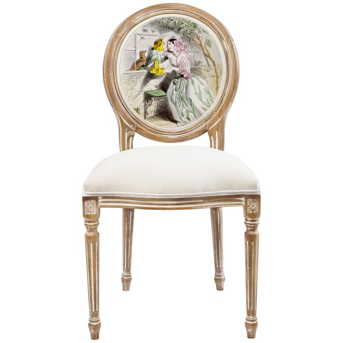 Стул Романтическая встреча Туберозы и Нарцисса бежевого цвета - купить Обеденные стулья по цене 32000.0