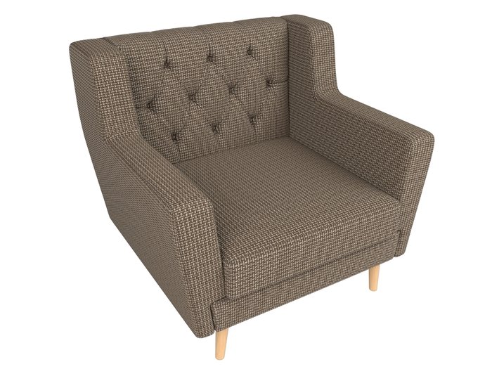 Кресло Брайтон Люкс коричнево-бежевого цвета - лучшие Интерьерные кресла в INMYROOM