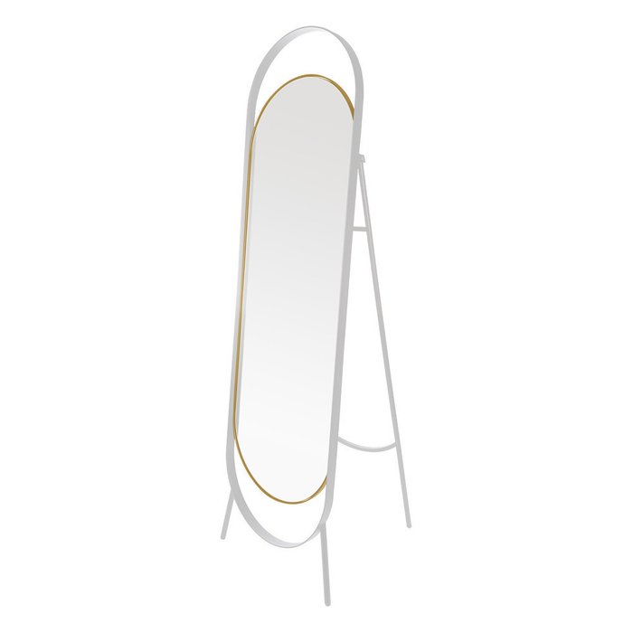 Зеркало напольное Вилла в бело-золотой раме - купить Напольные зеркала по цене 29900.0