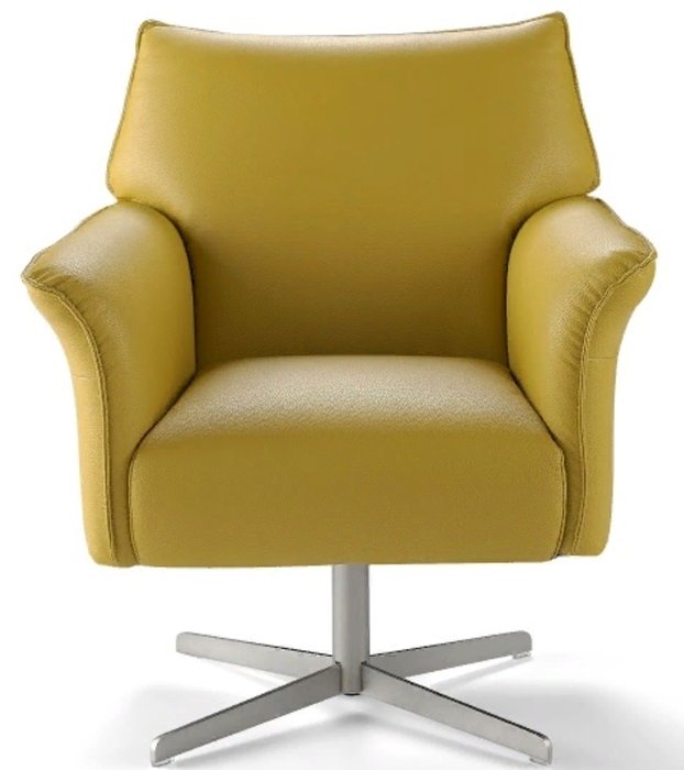 Поворотное кресло желтого цвета - купить Интерьерные кресла по цене 69990.0