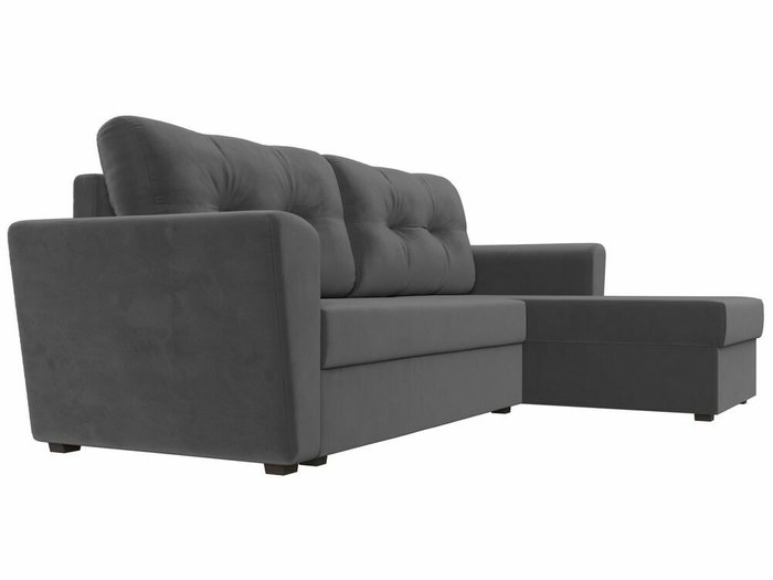 Угловой диван-кровать Амстердам лайт серого цвета правый угол - лучшие Угловые диваны в INMYROOM