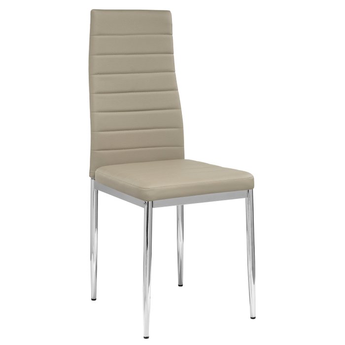 Стул бежевого цвета с металлическим каркасом  - купить Обеденные стулья по цене 3450.0