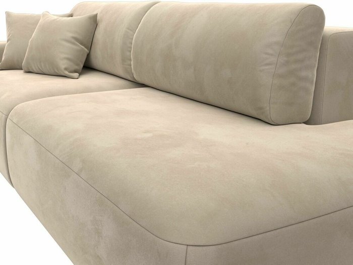 Диван-кровать Лига 036 Модерн бежевого цвета с левым подлокотником - купить Прямые диваны по цене 74999.0