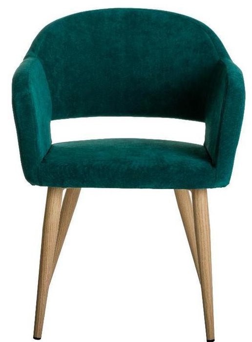 Стул Oscar изумрудного цвета с бежевыми ножками - лучшие Обеденные стулья в INMYROOM