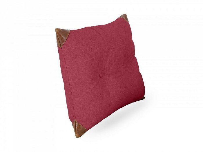 Подушка Chesterfield 60х60 бордового цвета - купить Декоративные подушки по цене 4200.0