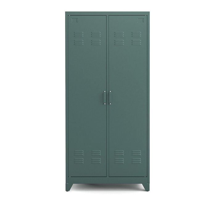 Шкаф с дверками из металла Hiba зеленого цвета