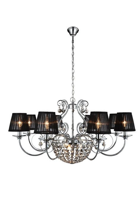 Подвесная люстра ST Luce Indovinello с черными абажурами Подвесная люстра ST Luce Indovinello с черными абажурами
