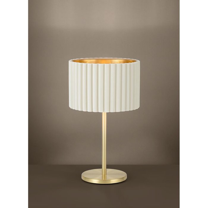 Лампа настольная Tamaresco золотого цвета с белым плафоном - купить Настольные лампы по цене 19790.0