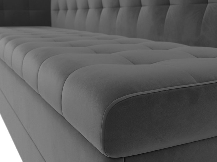 Угловой диван-кровать Бриз серого цвета с углом слева - лучшие Угловые диваны в INMYROOM