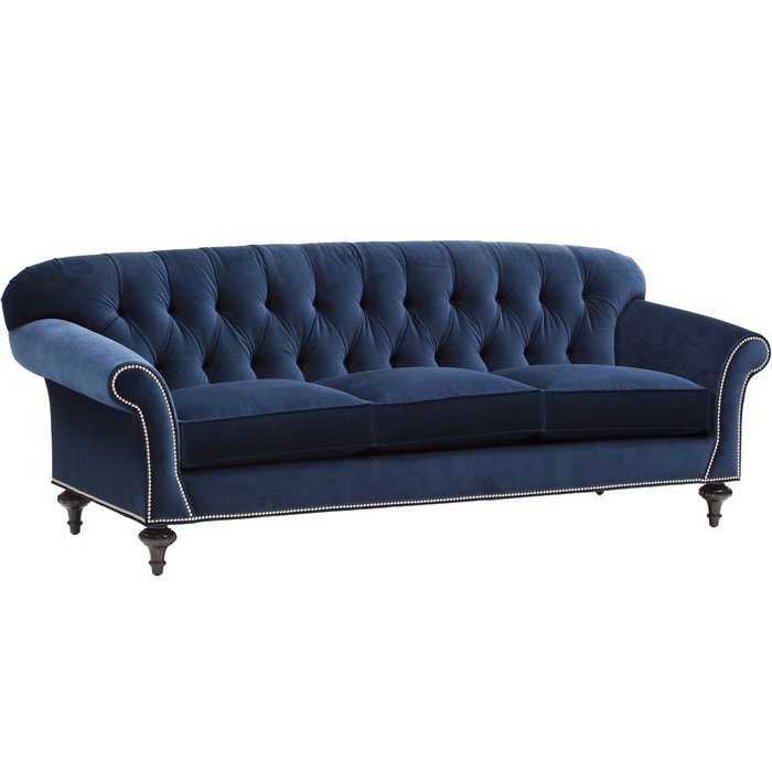 Диван Oxford синего цвета - купить Прямые диваны по цене 118000.0