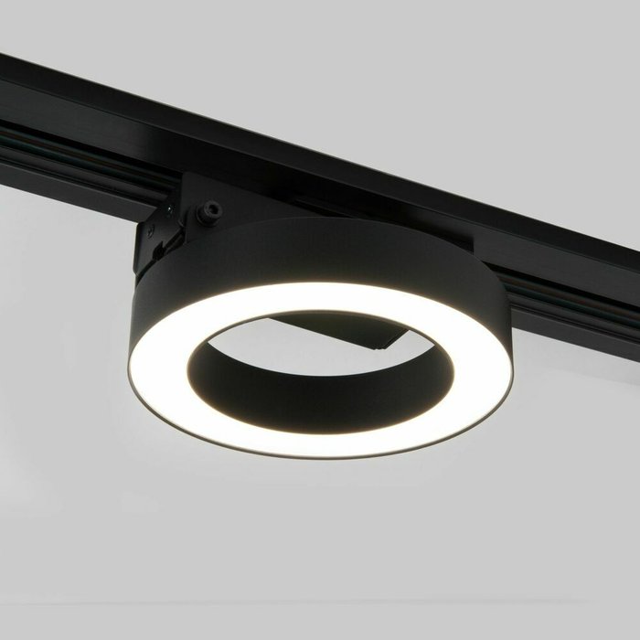 Трековый светодиодный светильник Spila для однофазного шинопровода черного цвета - лучшие Трековые светильники в INMYROOM