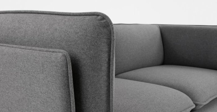 Трехместный диван Wes серый - лучшие Прямые диваны в INMYROOM