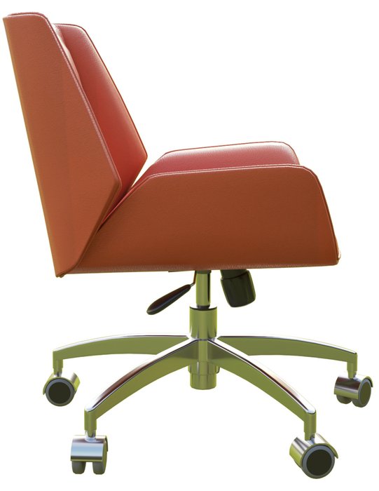 Кресло для посетителя Авиатор оранжевого цвета - лучшие Офисные кресла в INMYROOM