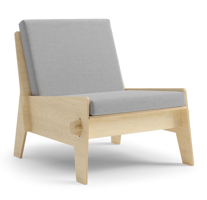 Кресло Порту светло-серого цвета