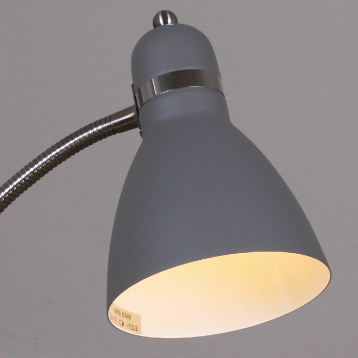 Настольная лампа 02289-0.7-01 GY (металл, цвет серый) - лучшие Рабочие лампы в INMYROOM