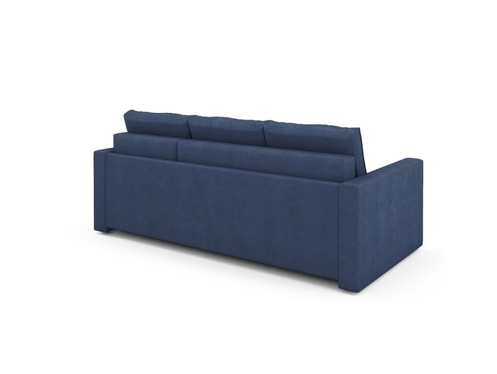 Угловой раскладной диван Macao правый синего цвета - лучшие Угловые диваны в INMYROOM