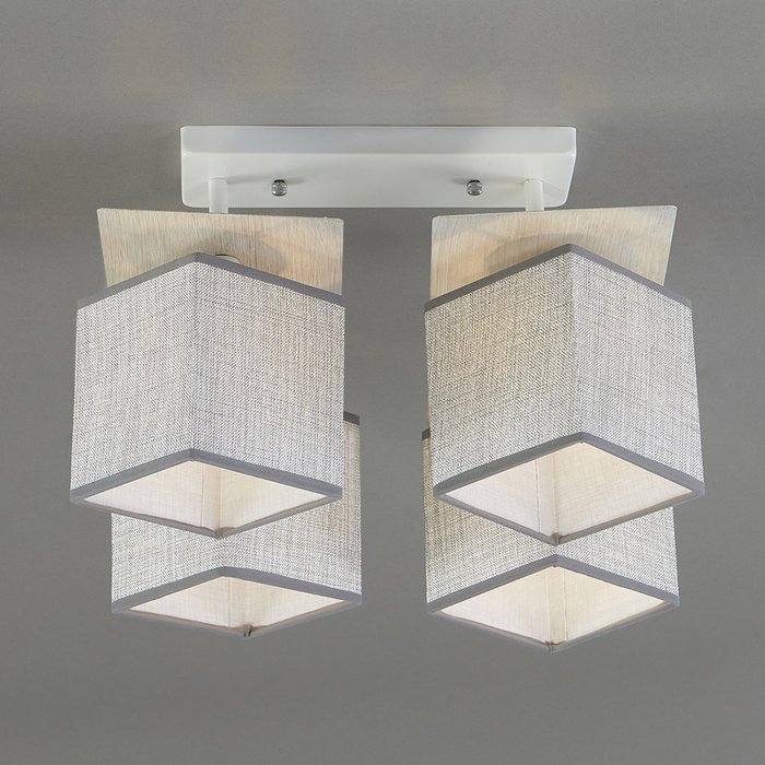 Потолочный светильник Escada 1129/4PL E27*60W White/Grey ARGUS - лучшие Потолочные люстры в INMYROOM