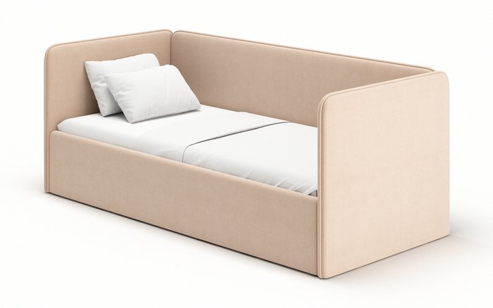 Кровать-диван Leonardo 70х160 цвета латте с двумя ящиками