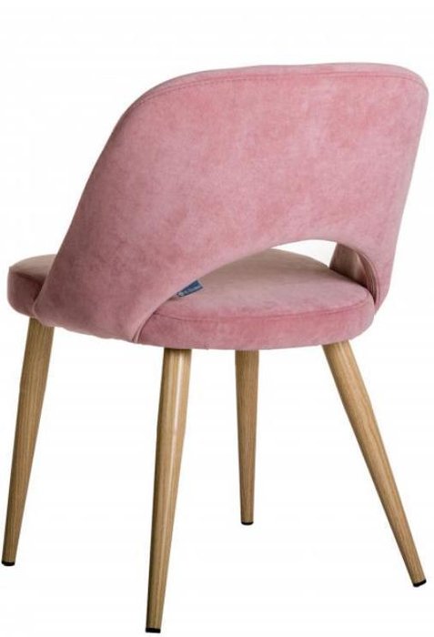 Стул Lars розового цвета с бежевыми ножками - лучшие Обеденные стулья в INMYROOM