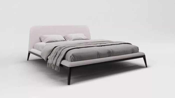 Кровать Liberty Premium 180х200 светло-серого цвета без подъемного механиизма 