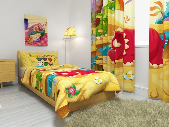 Покрывало на детскую кровать "Парк юрского периода" - купить Пледы по цене 2990.0