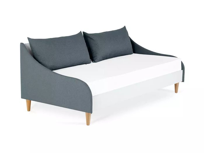 Кровать Rili 90х190 серо-белого цвета - купить Кровати для спальни по цене 30870.0