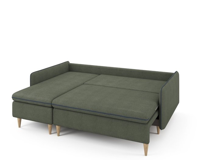 Угловой раскладной диван Ron левый темно-зеленого цвета - купить Угловые диваны по цене 68200.0