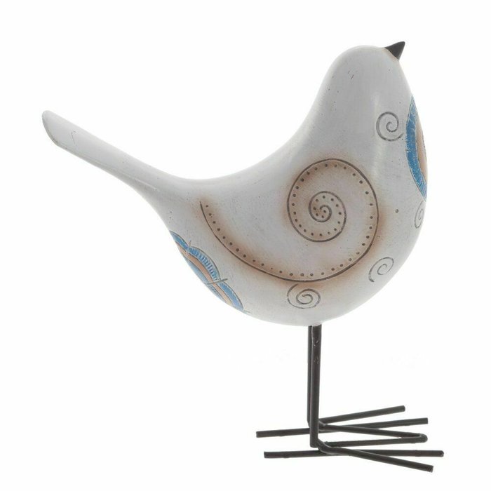 Фигурка декоративная Птица бело-голубого цвета - купить Фигуры и статуэтки по цене 2492.0