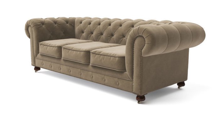 Трехместный раскладной диван Chesterfield Lux - купить Прямые диваны по цене 94600.0