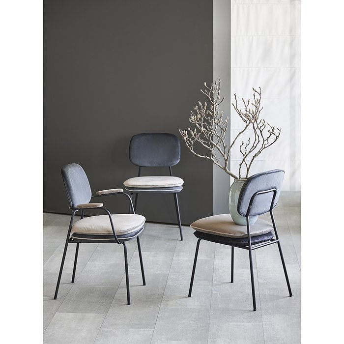 Стул Реа с контрастным кантом темно-серого-бежевого цвета - купить Обеденные стулья по цене 11900.0