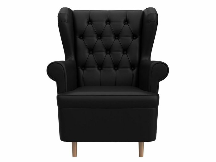 Кресло Торин Люкс черного цвета (экокожа) - купить Интерьерные кресла по цене 25999.0